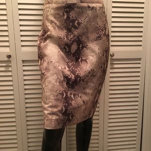 Snake print pencil skirt